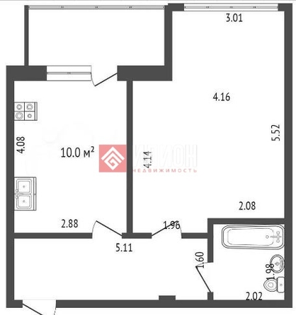 
  Продается 1-комн. квартира 46.2 м². Фото 6.