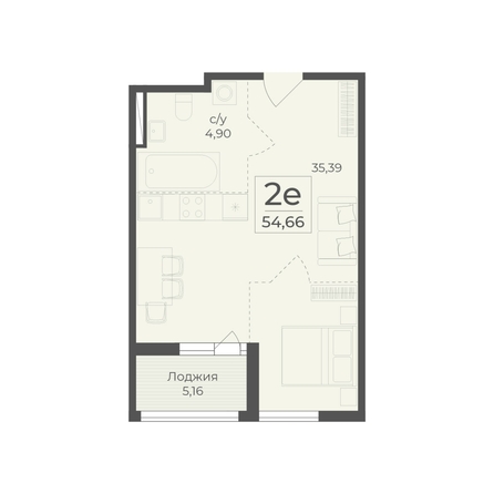 
  Продается 2-комн. квартира 54.66 м², в ЖК Ботаника, сек 3-4. Фото 2.
