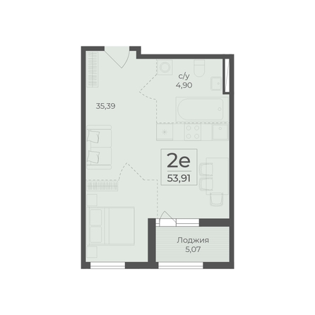 
  Продается 2-комн. квартира 53.91 м², в ЖК Ботаника, сек 3-4. Фото 2.
