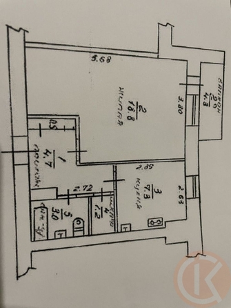 
  Продается 1-комн. квартира 35 м². Фото 9.