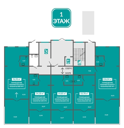 
  Продается универсальное помещение 96.98 м², в ГК Золотые пески. Фото 1.