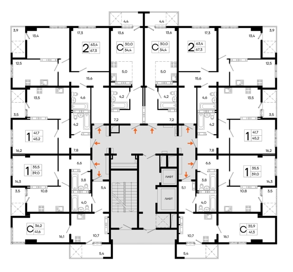 
  Продается студия 41.3 м², в ЖК Поэма. Фото 1.