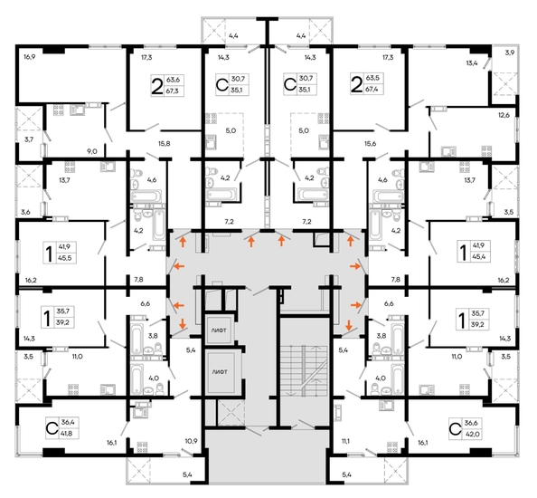
  Продается 2-комн. квартира 65.6 м², в ЖК Поэма. Фото 1.