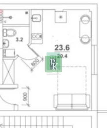 
  Продается 1-комн. квартира 23.6 м². Фото 21.