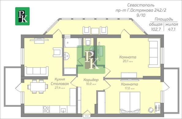 
  Продается 3-комн. квартира 80 м². Фото 36.