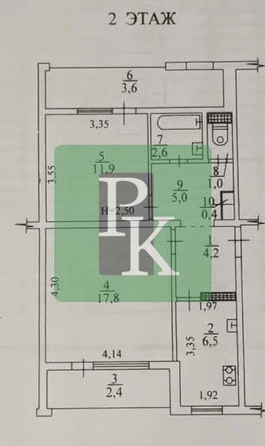 
  Продается 2-комн. квартира 55.6 м². Фото 16.