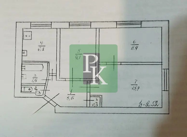 
  Продается 3-комн. квартира 51.2 м². Фото 24.