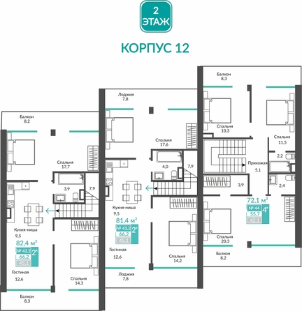 
  Продается апартамент 82.4 м², в АК Удачное. Фото 1.