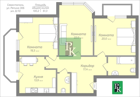 
  Продается 3-комн. квартира 100.2 м². Фото 28.