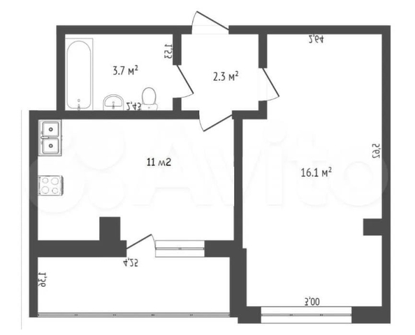 
  Продается 1-комн. квартира 40 м². Фото 12.