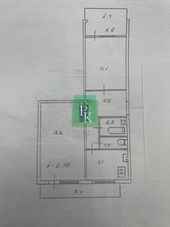 
  Продается 2-комн. квартира 54 м². Фото 19.