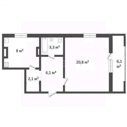 
  Продается 1-комн. квартира 46.6 м². Фото 15.