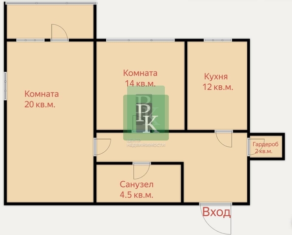 
  Продается 2-комн. квартира 54 м². Фото 22.