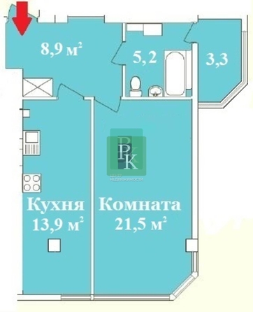 
  Продается 1-комн. квартира 52.8 м². Фото 26.
