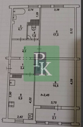 
  Продается 2-комн. квартира 60.3 м². Фото 21.