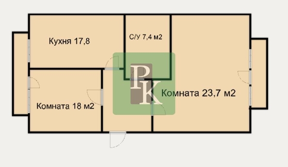 
  Продается 2-комн. квартира 73.9 м². Фото 17.