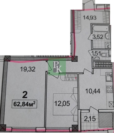 
  Продается 2-комн. квартира 66.8 м². Фото 18.