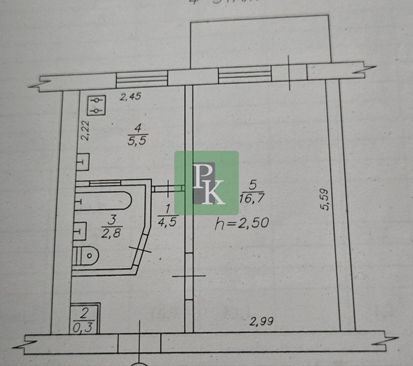 
  Продается 1-комн. квартира 30.9 м². Фото 11.