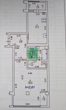 
  Продается 1-комн. квартира 44.8 м². Фото 20.