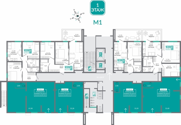 
  Продается 2-комн. квартира 62.86 м², в ЖК Мир . Фото 1.