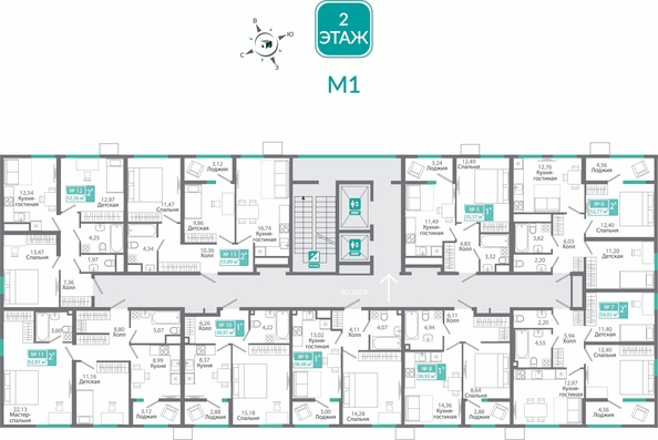 
  Продается 2-комн. квартира 62.87 м², в ЖК Мир . Фото 1.