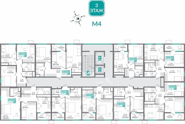 
  Продается 2-комн. квартира 52.98 м², в ЖК Мир . Фото 1.