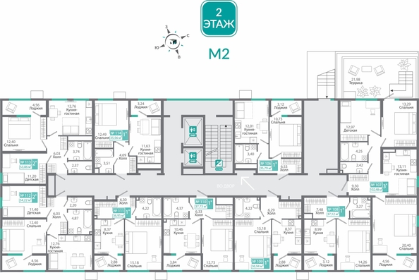 
  Продается 2-комн. квартира 54.22 м², в ЖК Мир . Фото 1.