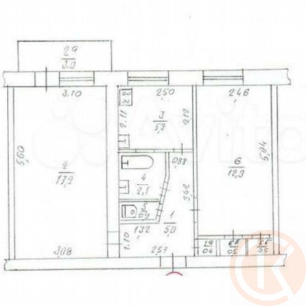 
  Продается 2-комн. квартира 44.3 м². Фото 17.