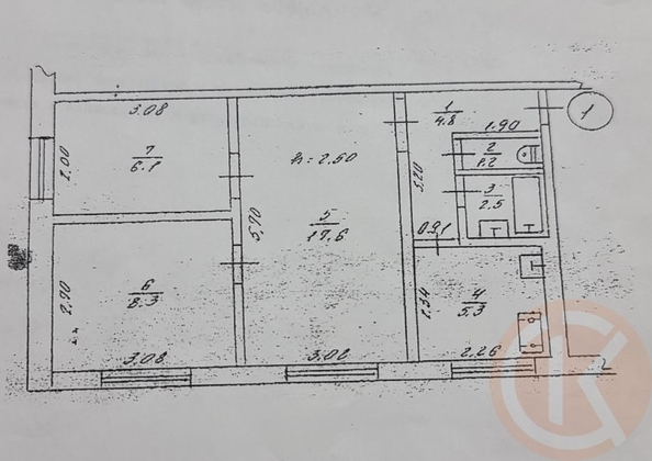 
  Продается 3-комн. квартира 45.8 м². Фото 16.