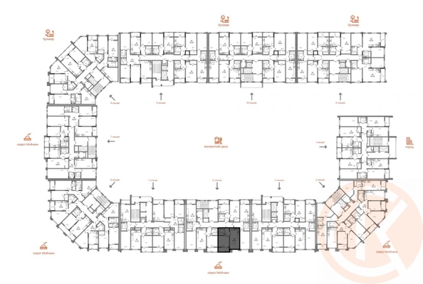 
  Продается 1-комн. квартира 37.3 м², в ЖК Мойнако Ривьера, 1 очередь. Фото 8.