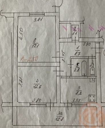 
  Продается 2-комн. квартира 58.1 м². Фото 12.