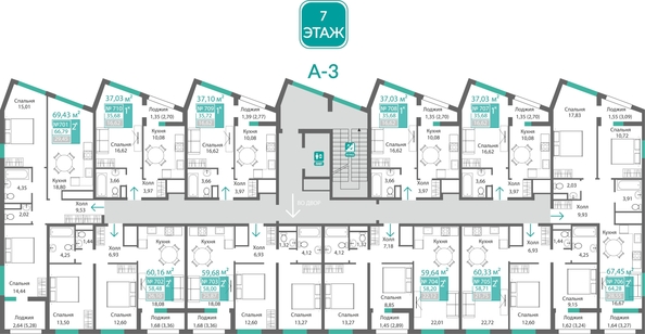 
  Продается 2-комн. квартира 64.28 м², в ЖК Подсолнух. Фото 1.