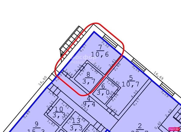 
  Продается апартамент 14.3 м². Фото 11.