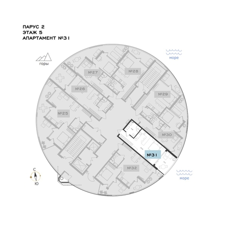 
  Продается апартамент 40.05 м², в АО Паруса Мечты. Фото 1.