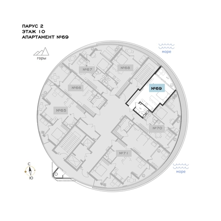 
  Продается апартамент 36.4 м², в АО Паруса Мечты. Фото 1.