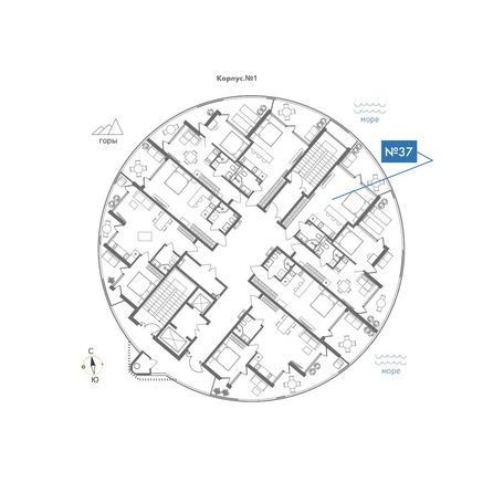 
  Продается апартамент 42.37 м², в АО Паруса Мечты. Фото 1.