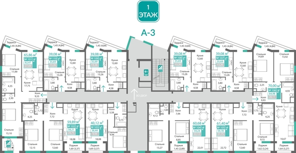 
  Продается 2-комн. квартира 62.47 м², в ЖК Подсолнух. Фото 1.