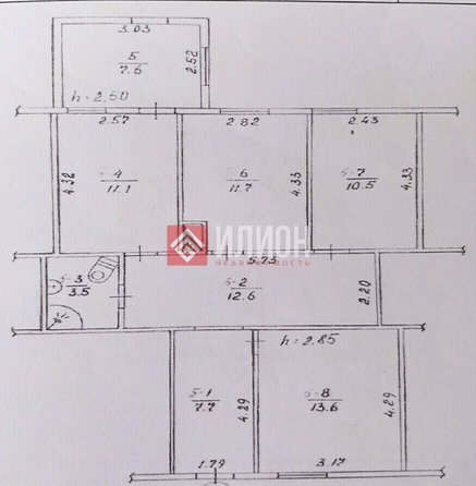 
  Продается 4-комн. квартира 78 м². Фото 7.
