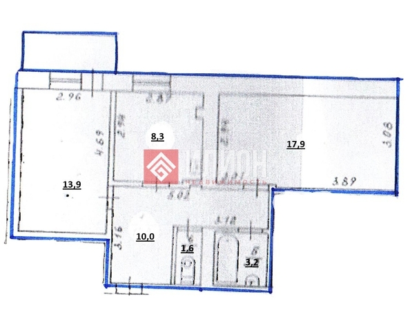 
  Продается 2-комн. квартира 54.9 м². Фото 5.