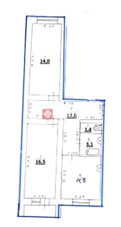 
  Продается 2-комн. квартира 59.1 м². Фото 2.