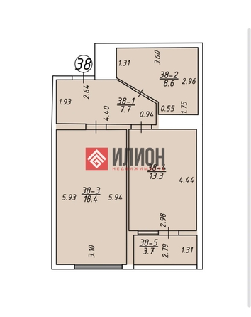 
  Продается 1-комн. квартира 51.4 м². Фото 2.