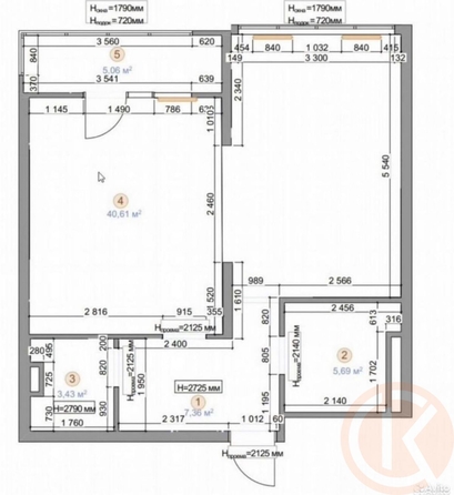 
  Продается 1-комн. квартира 57.1 м². Фото 9.
