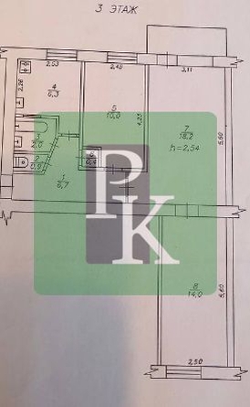 
  Продается 3-комн. квартира 59.7 м². Фото 18.
