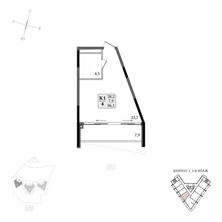 
  Продается апартамент 36.1 м², в АК Летто. Фото 2.