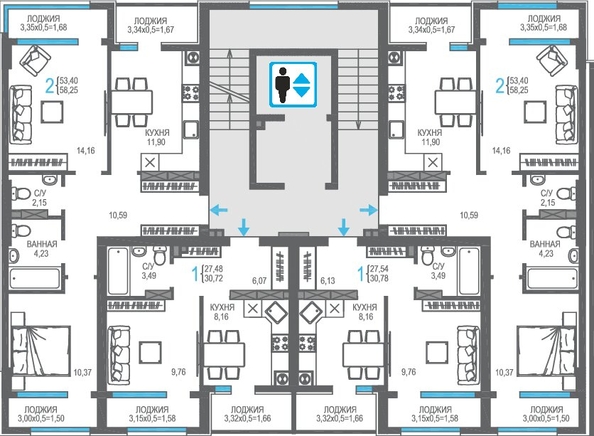 
  Продается 1-комн. квартира 30.78 м², в ЖК На Фонтанке. Фото 1.