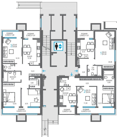 
  Продается 3-комн. квартира 76.98 м², в ЖК На Фонтанке. Фото 1.