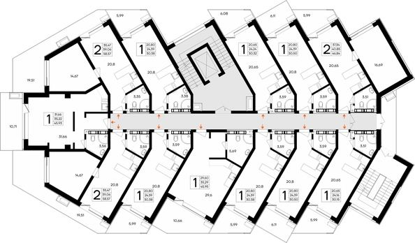
  Продается апартамент 58.57 м², в АК Песок и море. Фото 1.