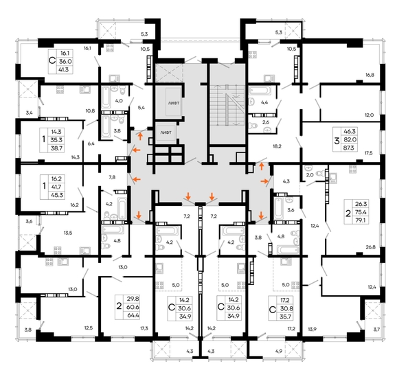 
  Продается 1-комн. квартира 45.3 м², в ЖК Моне. Фото 1.