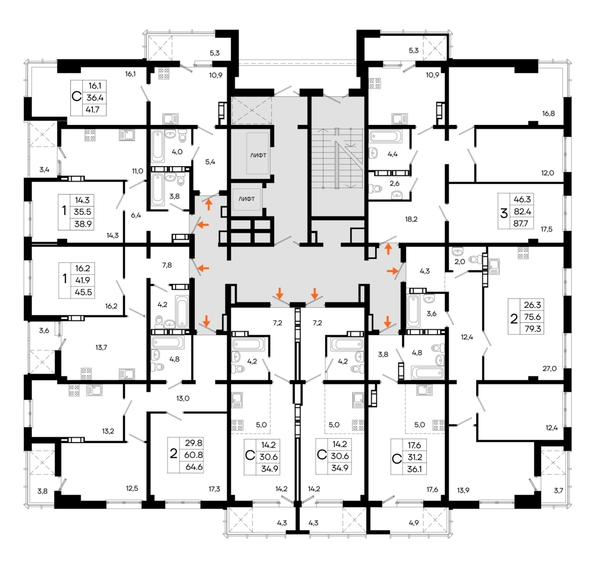 
  Продается 3-комн. квартира 87.7 м², в ЖК Моне. Фото 1.