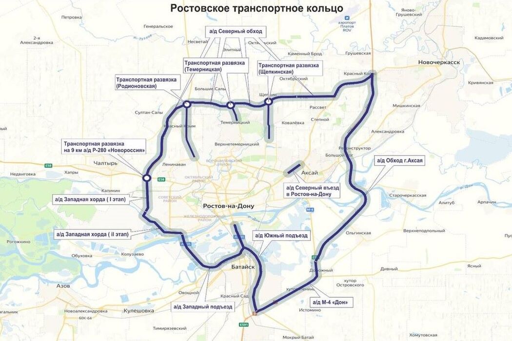 Вдоль Ростовского транспортного кольца планируют построить 8 млн. кв. м жилья